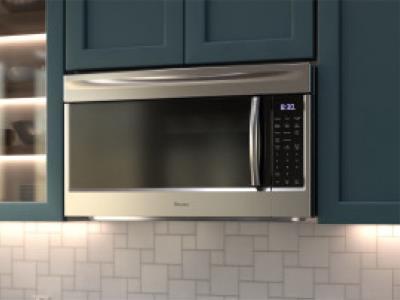 BRAMA 1.6 Cubic Foot Over-The-Range Microwave Stainless Steel