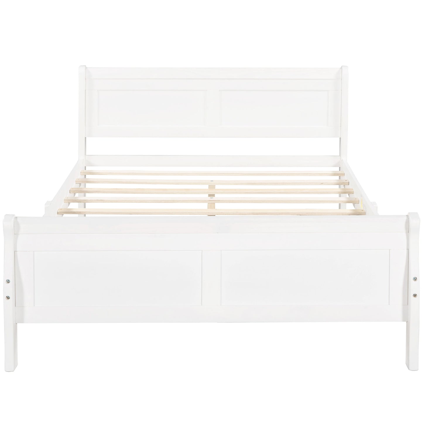 Platform Bed Frame Mattress Foundation Sleigh Bed With Headboard / Footboard / Wood Slat Suppor