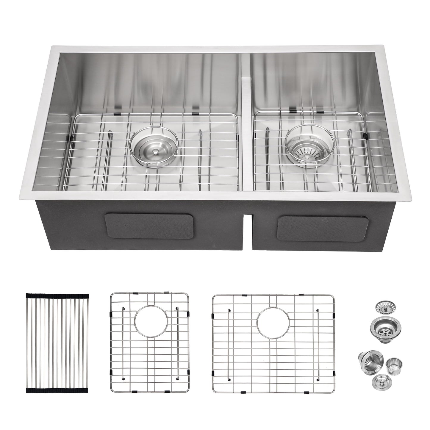 Modern Double Bowl Undermount Sink Design With 10" Deep Basins