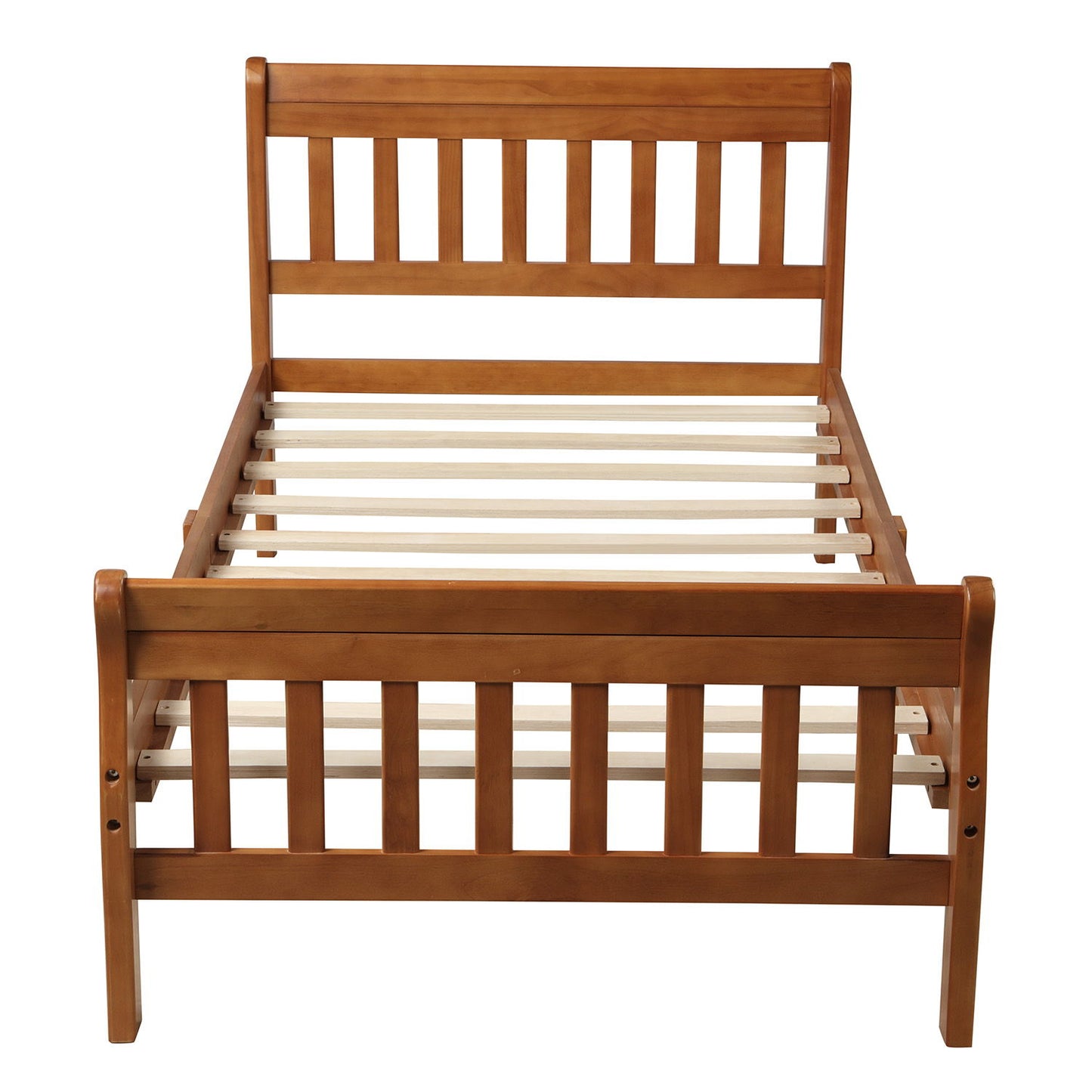 Platform Bed, Mattress Foundation Sleigh Bed With Headboard, Footboard, Slat Support