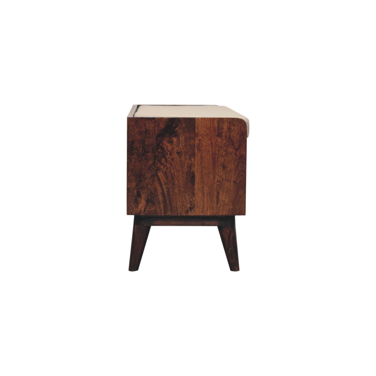 Solid Wood Bench With Upholstered Sea