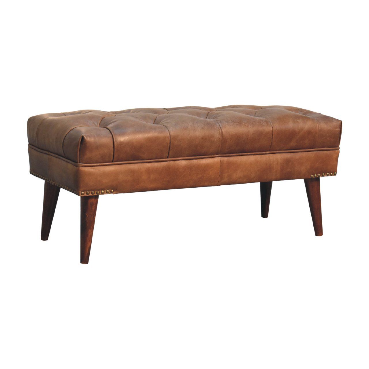 Harbour - Leather Bench - Brown