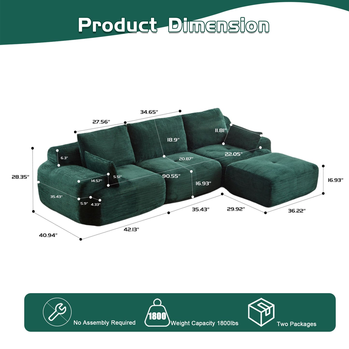 Compressed Sofa, Large Sectional Couches For Living Room