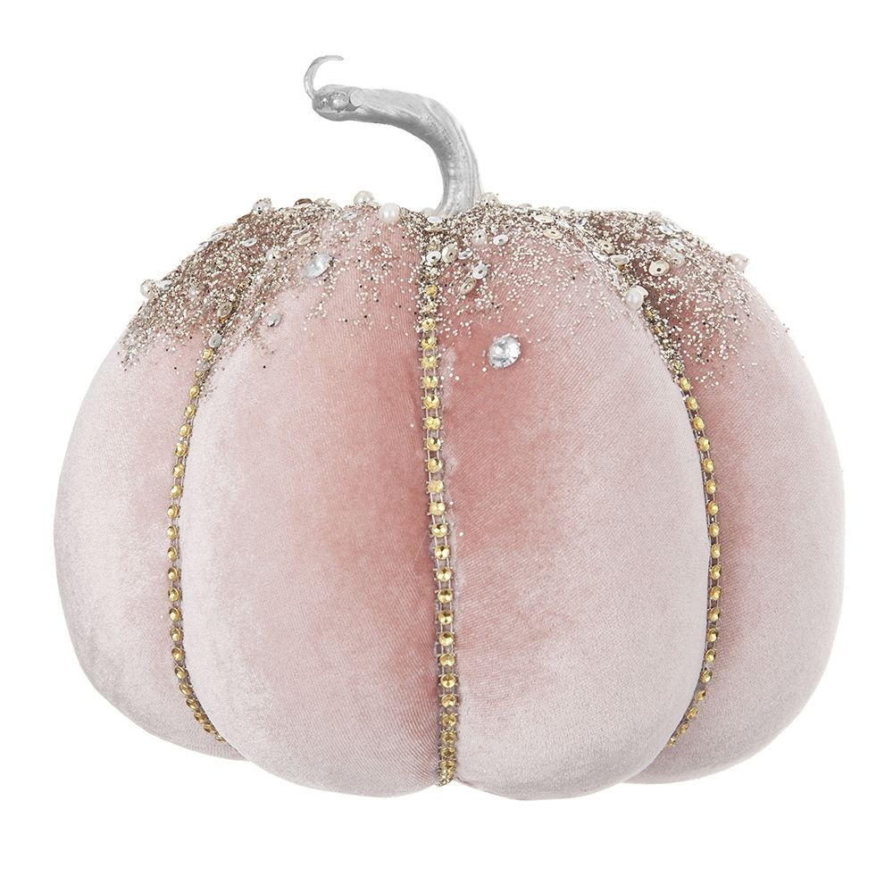 Pumpkin Ornament (Set of 2) Home Decor For Holiday Harvest Festival Fall Festival & Thanksgiving - Pink