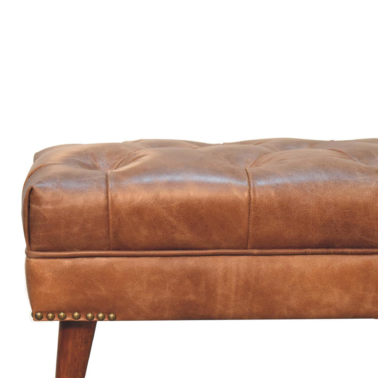 Harbour - Leather Bench - Brown