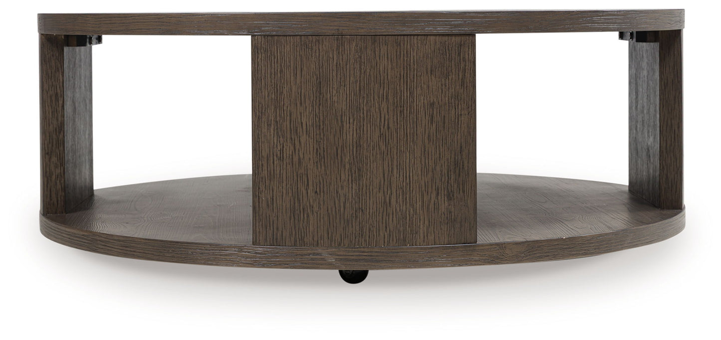 Neo - Round Cocktail Table - Rich Brown