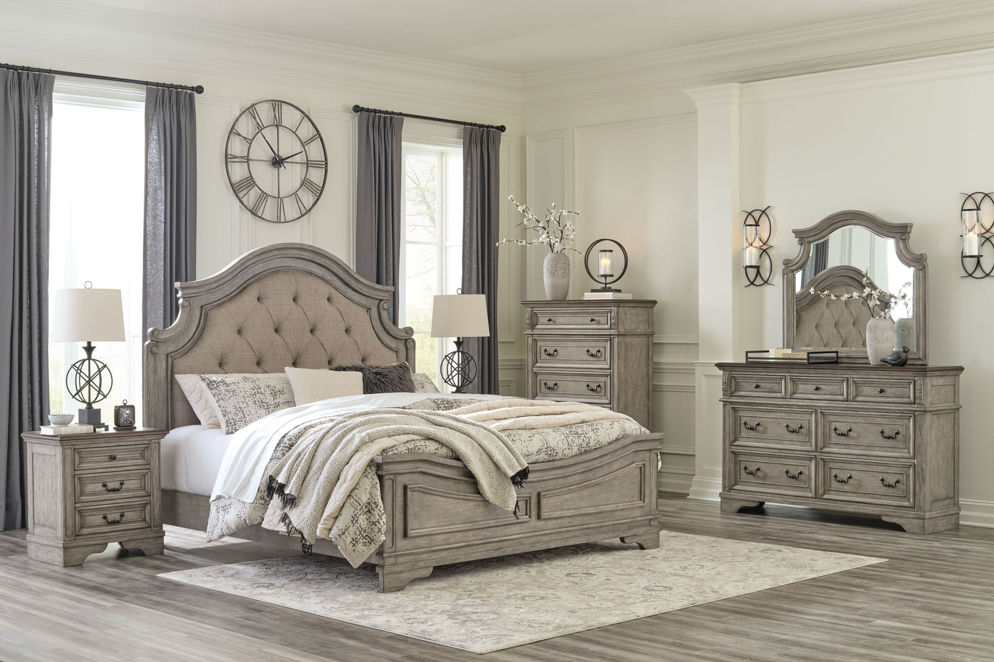 Lodenbay - Dresser, Mirror - Antique Gray