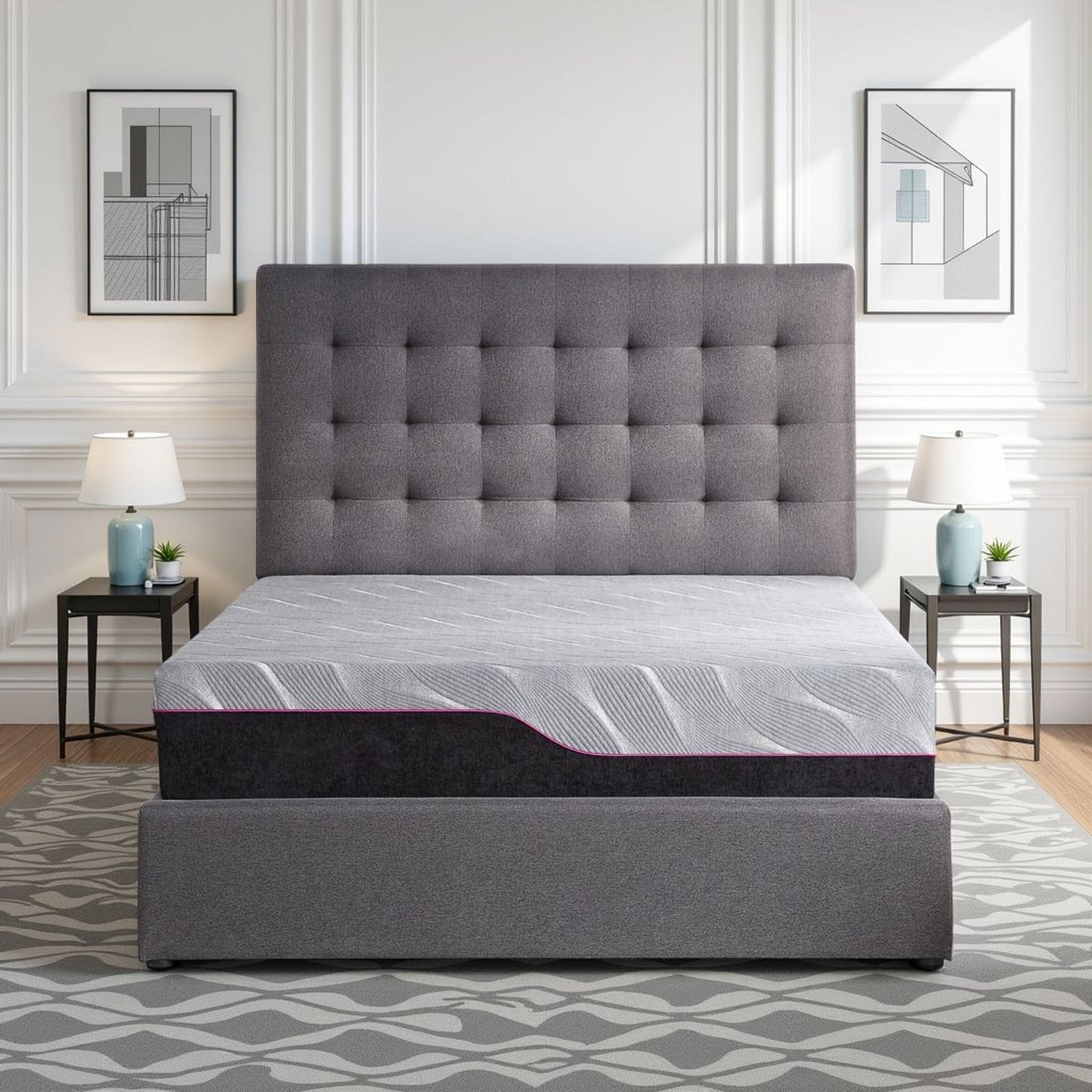 Renew - 11" Cooling Fast Responding Latex Foam Mattress - Gray