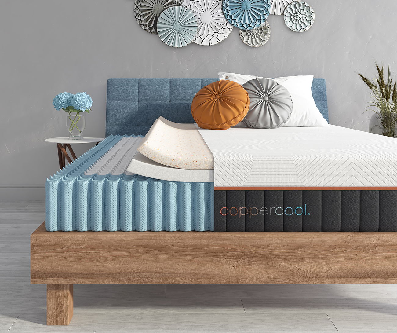 CopperCool 12" Hybrid Memory Foam Mattress