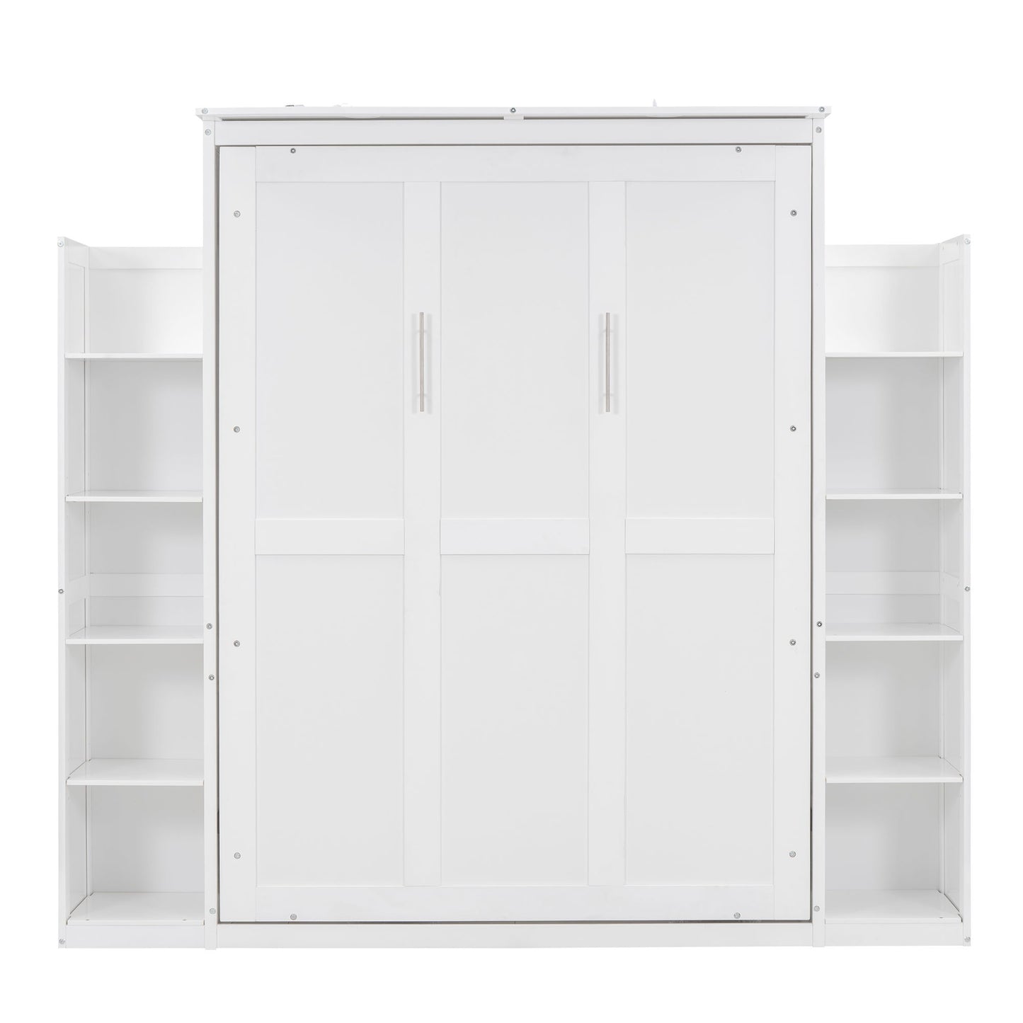 Wall Murphy Bed With Shelves And LED Lights