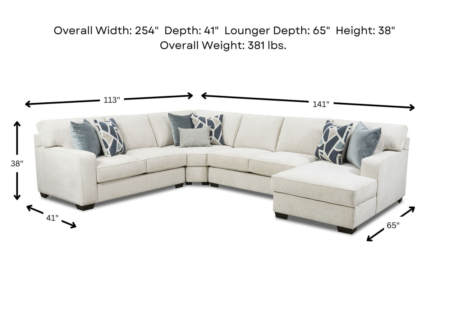 LENNOX 4PC SECTIONAL