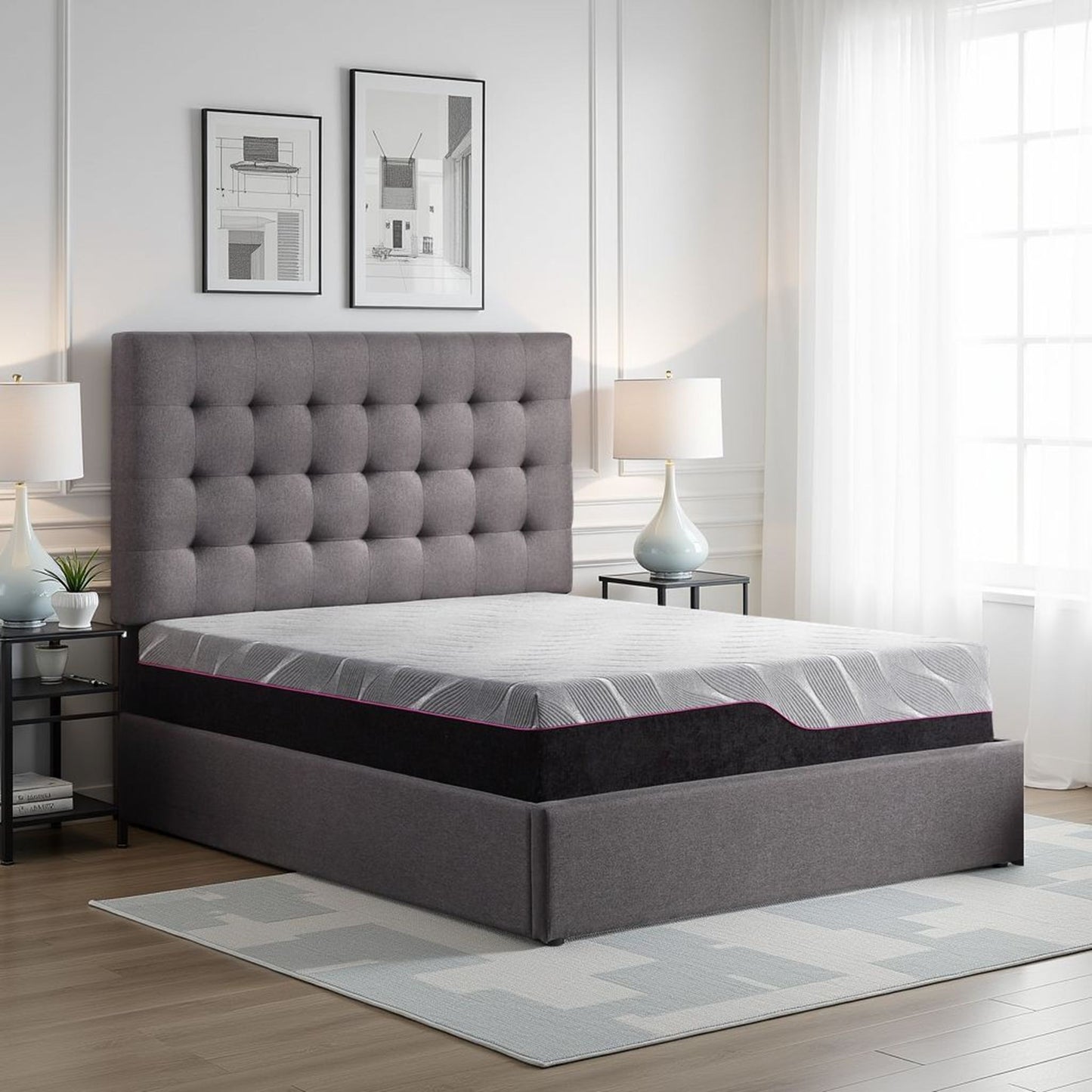 Renew - 11" Cooling Fast Responding Latex Foam Mattress - Gray