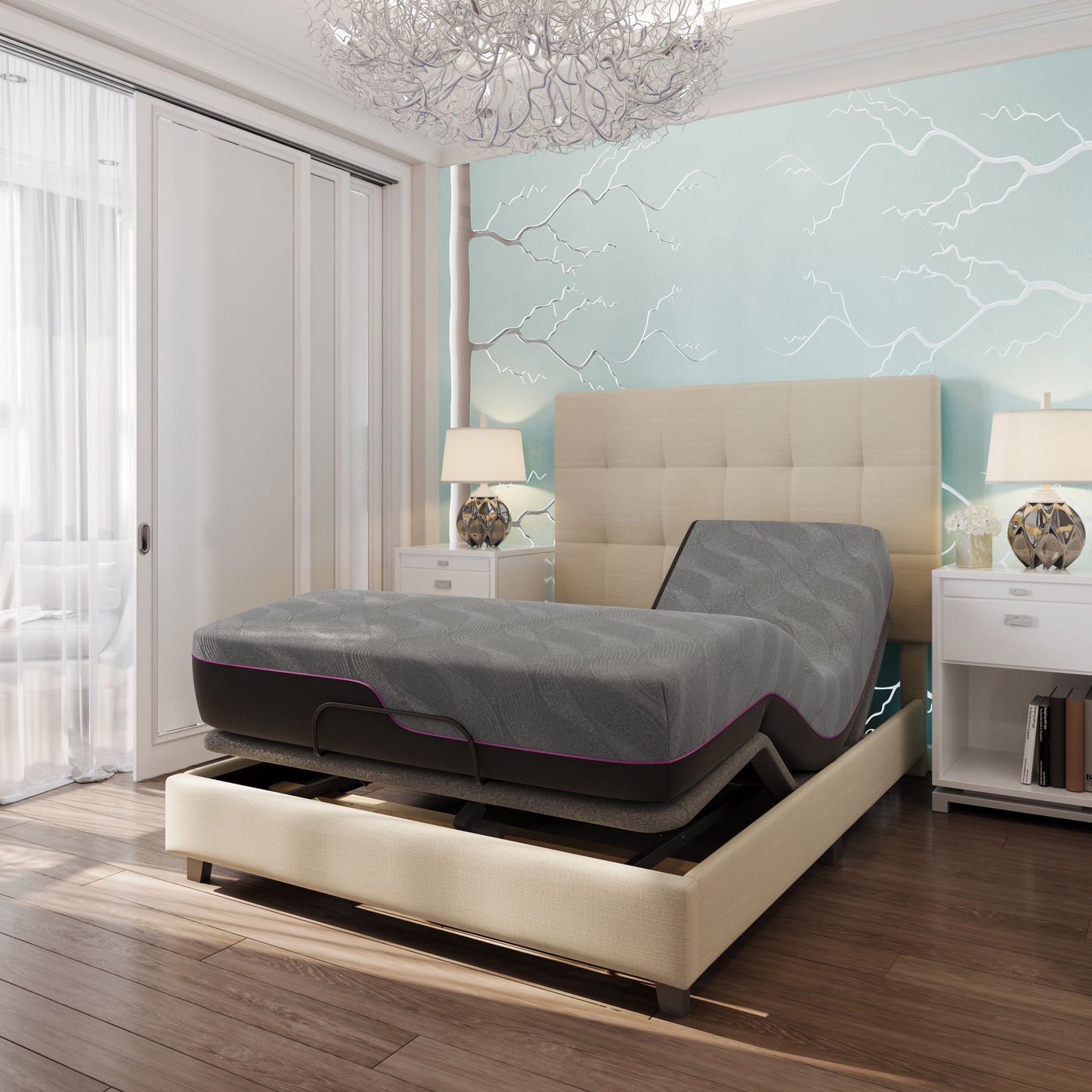 Renew - 11" Queen Size Flex Head Cooling Fast Responding Latex Foam Mattress - Gray