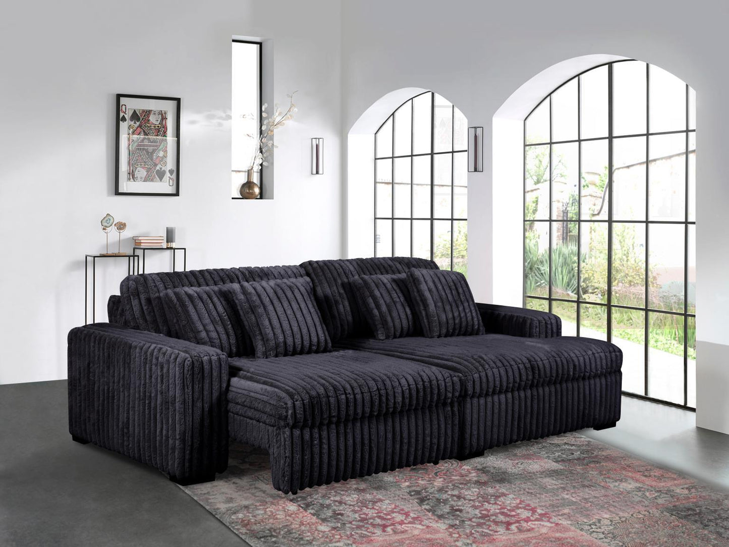 Manwah Presley - 54" LAF Loveseat Chaise - Charcoal