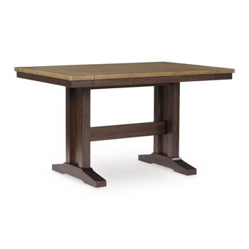 Rylandeen - Light Brown / Dark Brown - Rectangular Dining Room Counter Height Extension Table