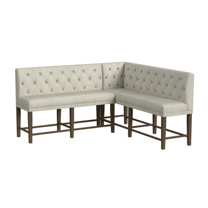 Peyton - Sectional Sofa Counter Set - Pearl Silver