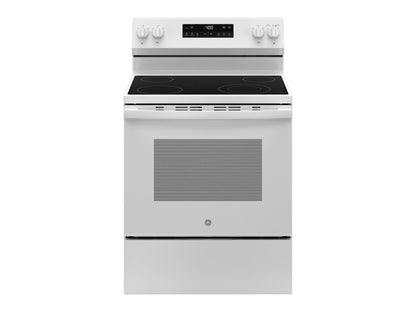 GE 30" Freestanding Electric Range With 4 Smooth Top Elements - White