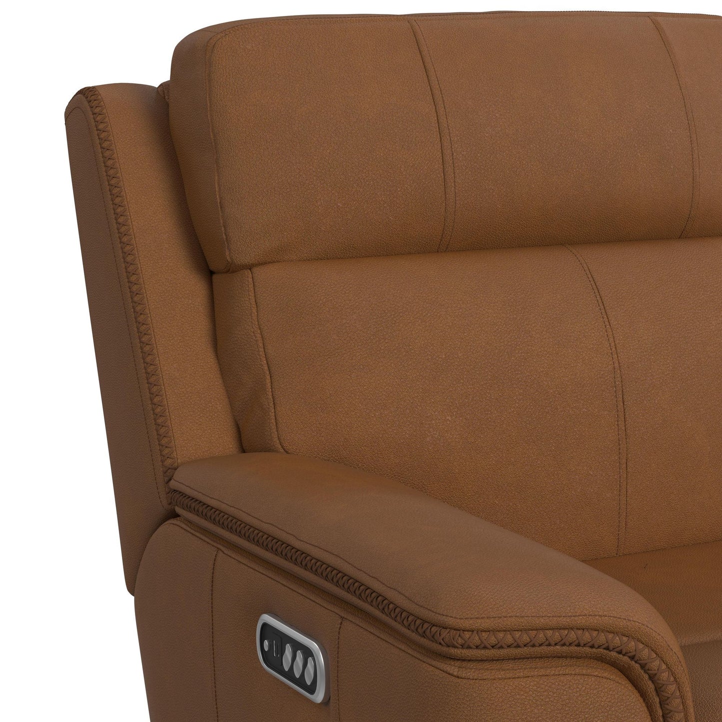 Mustang - Power Motion Loveseat With Power Headrest And Lumbar - Aline Butternut