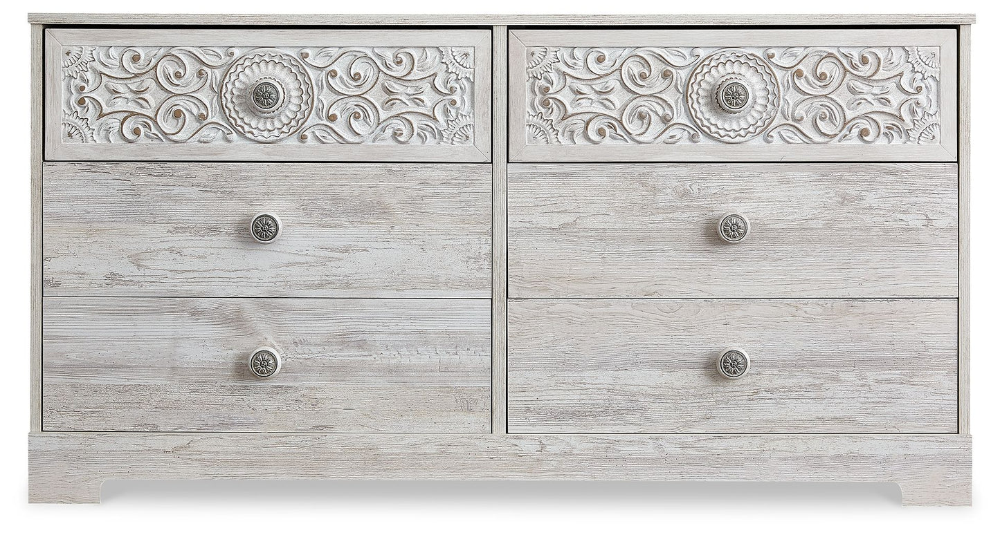 Paxberry - Six Drawer Dresser - Weatherworn - Whitewash