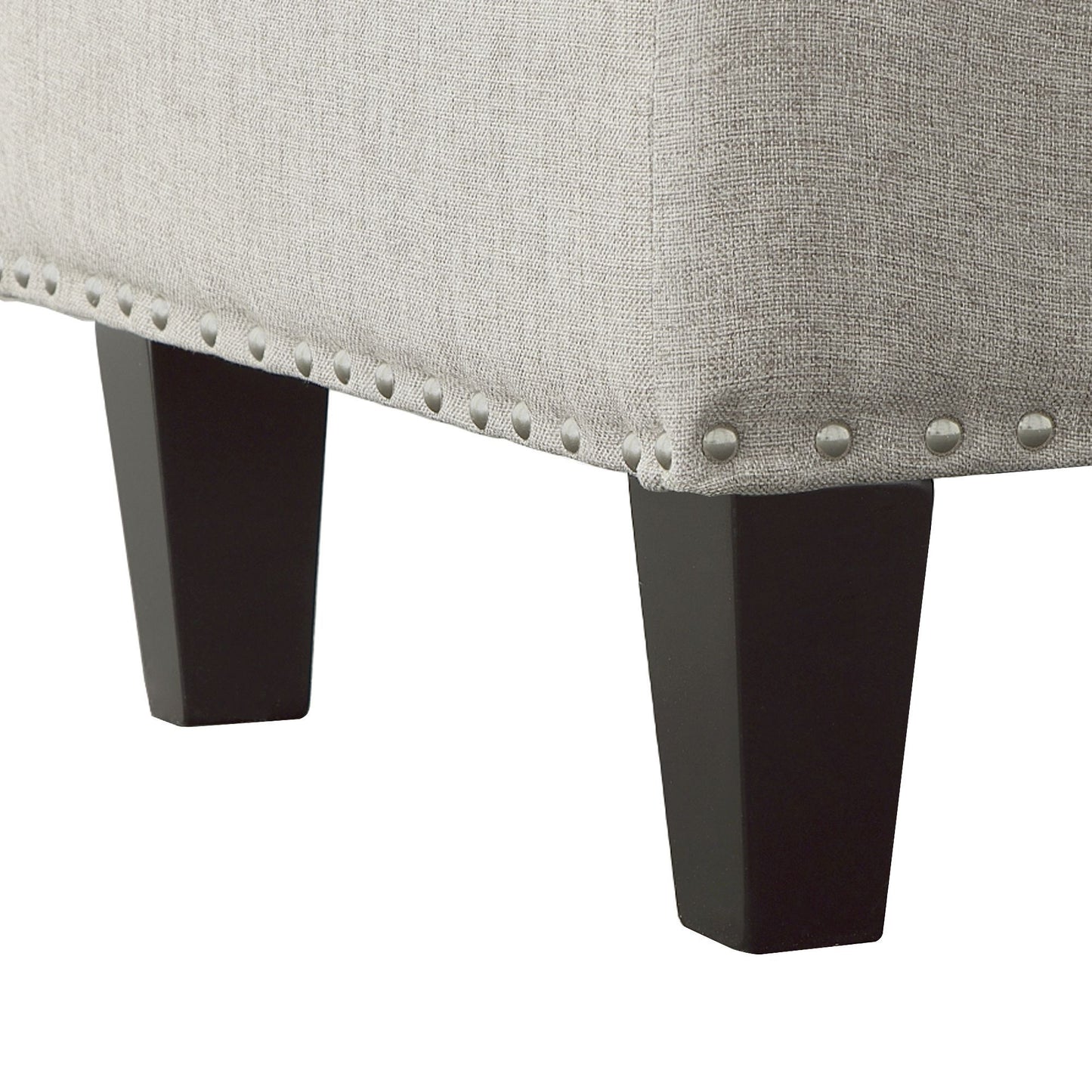 Erica - 497 Ottoman With Chrome Nail (Ista 3) - Heirloom Gray