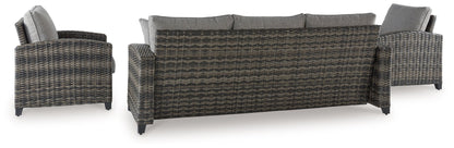 Oasis Court - Sofa, Chairs, Table Set (Set of 4) - Gray