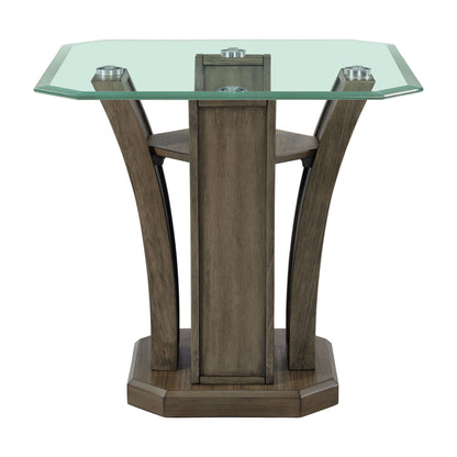 Dapper - Square End Table - Gray