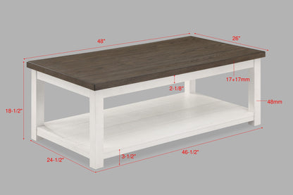 Dakota - Coffee Table With Casters - White