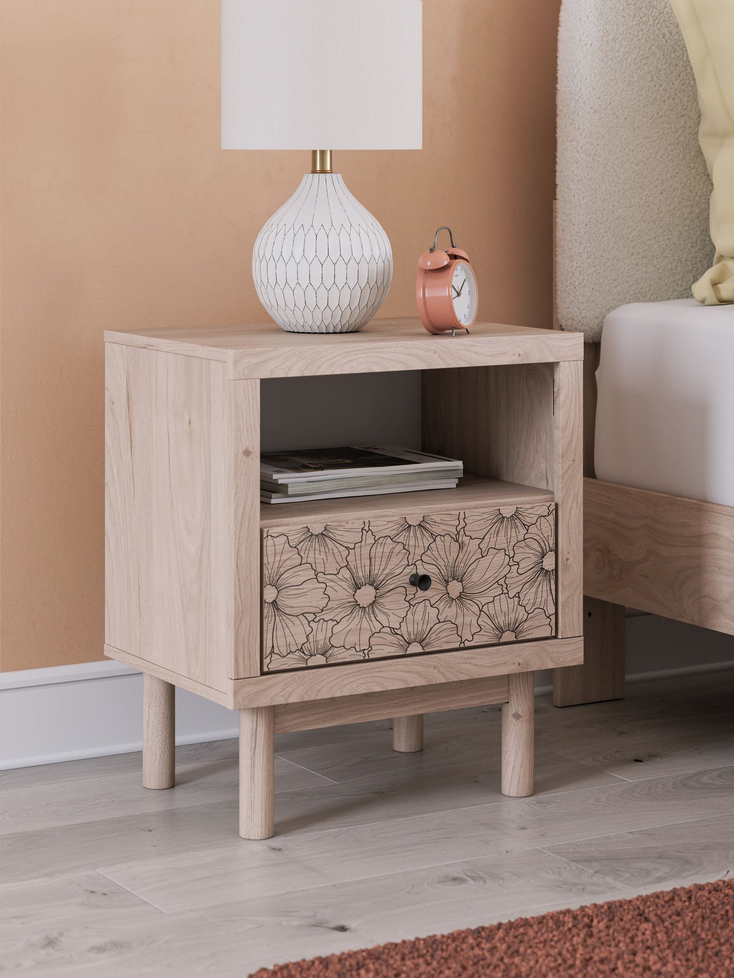 Arloster - One Drawer Night Stand - Tan