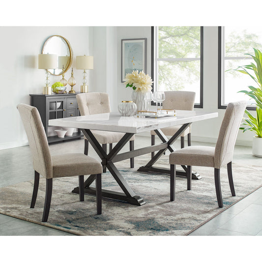 Lexi - 5 Piece Dining Set (Table And Four Chairs) - White