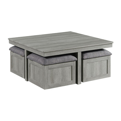 Uster - 2 Piece Occasional Set (Coffee Table And End Table) - Light Gray