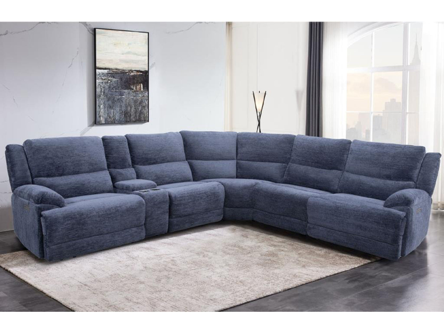 Manwah Lucie - Wedge Sectional - Midnight