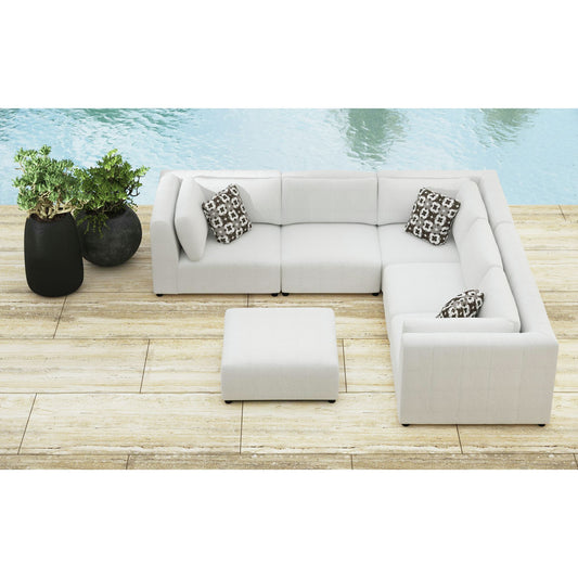 Zandara - 5 Piece Modular Set Sectional With Ottoman - Beige