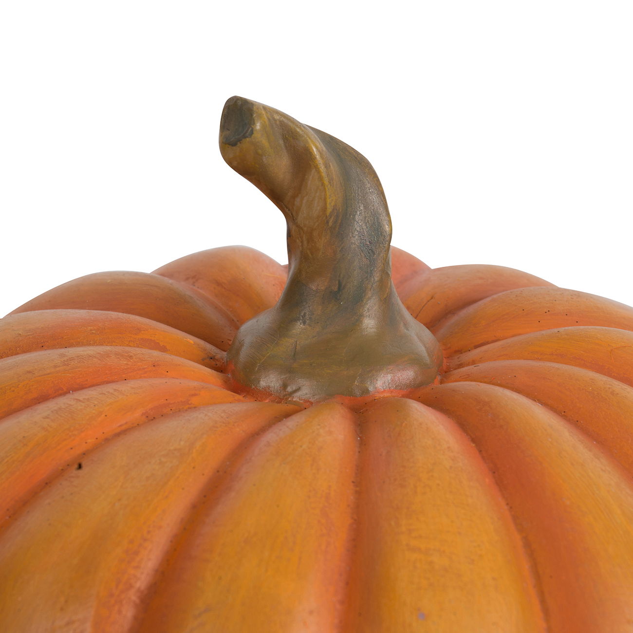 Autumn Resin Pumpkin With Stem, Pumpkin Ornament Decor For Holiday Harvest Festival Fall Festival & Thanksgiving (Set of 2) - Orange