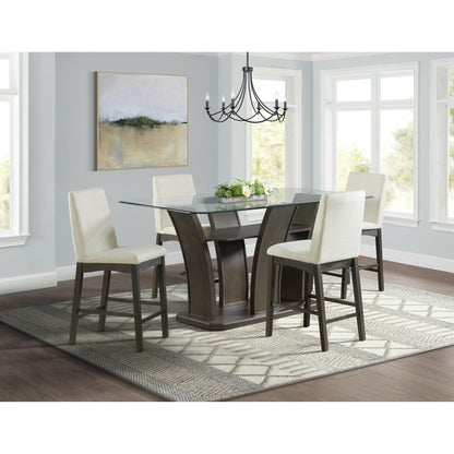 Dapper - Rectangular Counter Dining 5 Piece Set (Table And Four Chairs) - Walnut