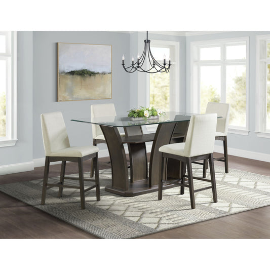 Dapper - Rectangular Counter Dining 5 Piece Set (Table And Four Chairs) - Walnut