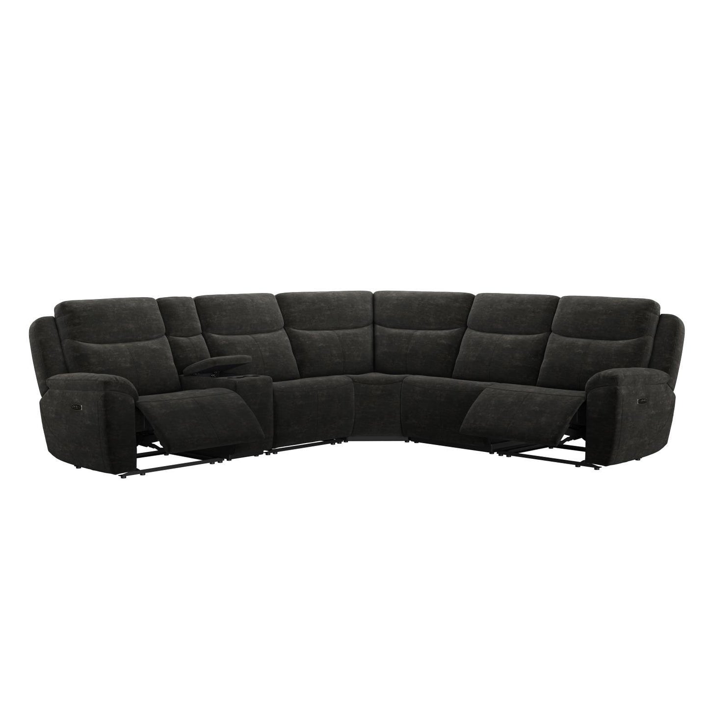 Kuka Everest - Power Left Arm Sectional - Chocolate