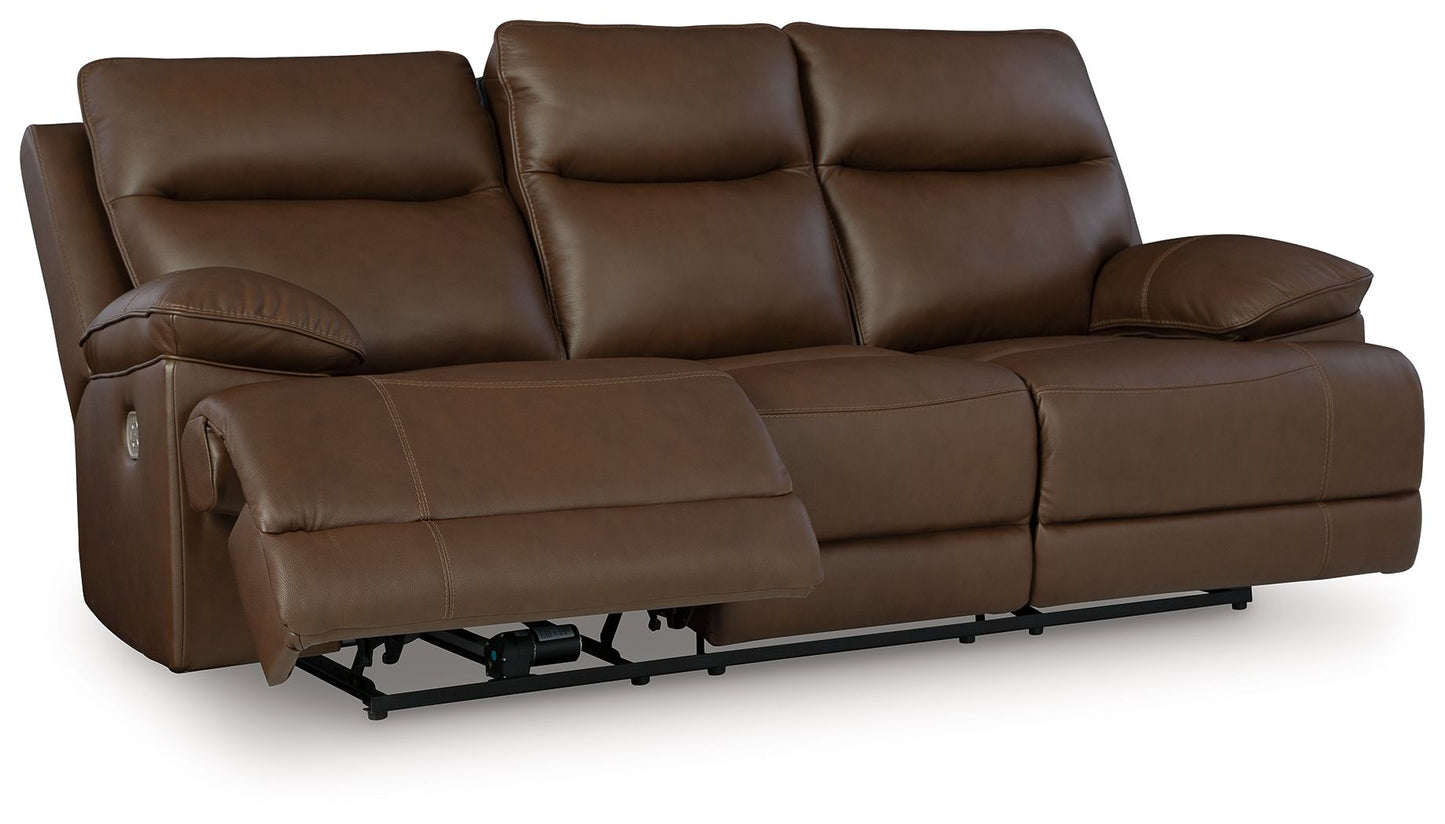 Vonryan - Power Reclining Sofa With Adj Headrest - Tobacco