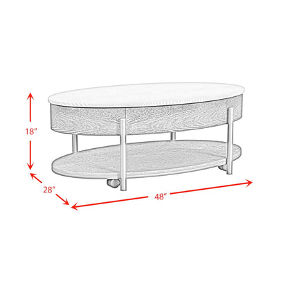 Nica - 2 Piece Occasional Table Set - White / Dark Espresso