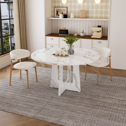 Round Dining Table For 4 - White
