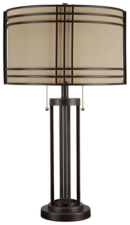 Hanswell - Metal Table Lamp  - Dark Brown