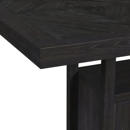 Transcend - Counter Table With Leaf - Charcoal