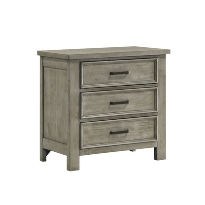 Sullivan - 3-Drawer Nightstand - Drift Gray