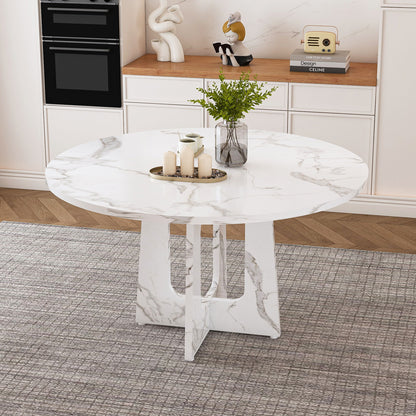 Round Dining Table For 4 - White
