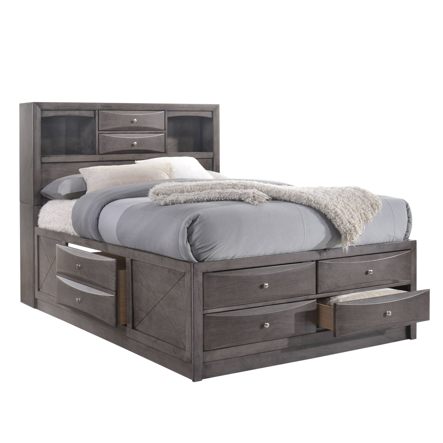 Emily - Storage Bed - Weathered Gray