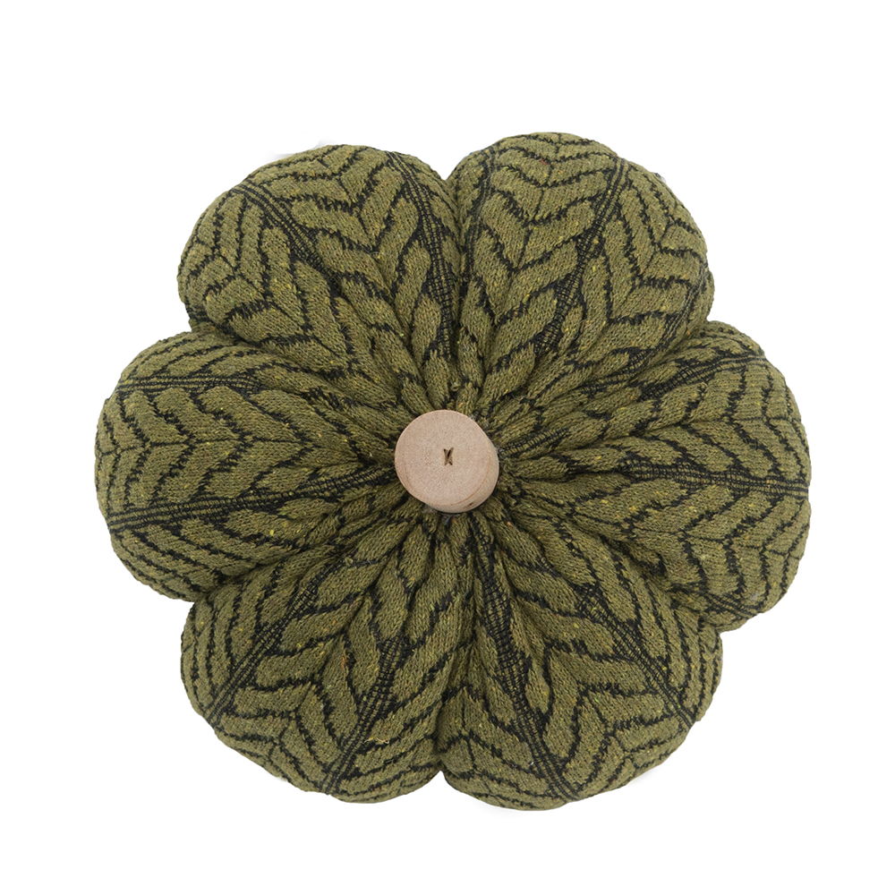 Pumpkin Ornament Decor For Holiday Harvest Festival Fall Festival & Thanksgiving (Set of 2) - Green