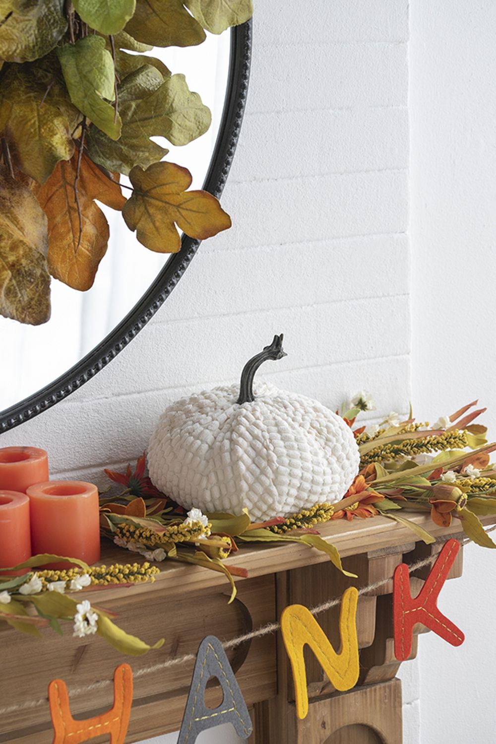 Chenille Weighted Pumpkin Ornament Decor For Holiday Harvest Festival Fall Festival & Thanksgiving