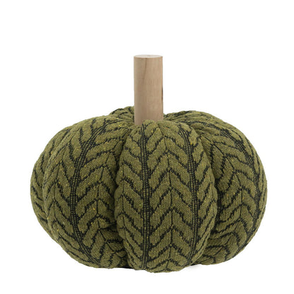 Pumpkin Ornament Decor For Holiday Harvest Festival Fall Festival & Thanksgiving (Set of 2) - Green
