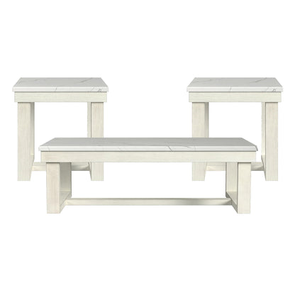 Catilin - 3 Piece Occasional Table Set - White