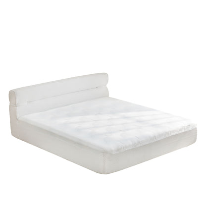 Full Mattress & Bed Frame With Cool, Innovative All In One, Pressure Relief, Motion Isolation - White