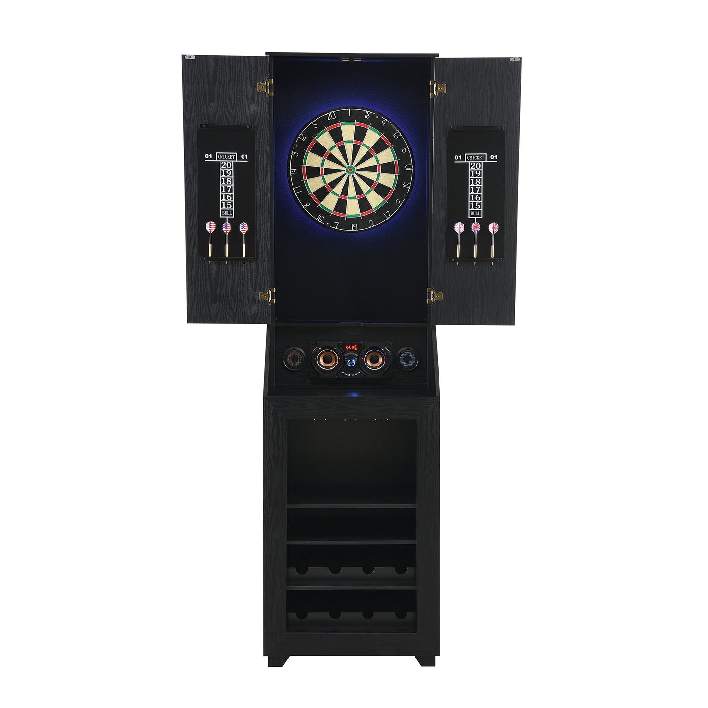 Hurricanes - Dartboard Cabinet With Speaker And LED - Black